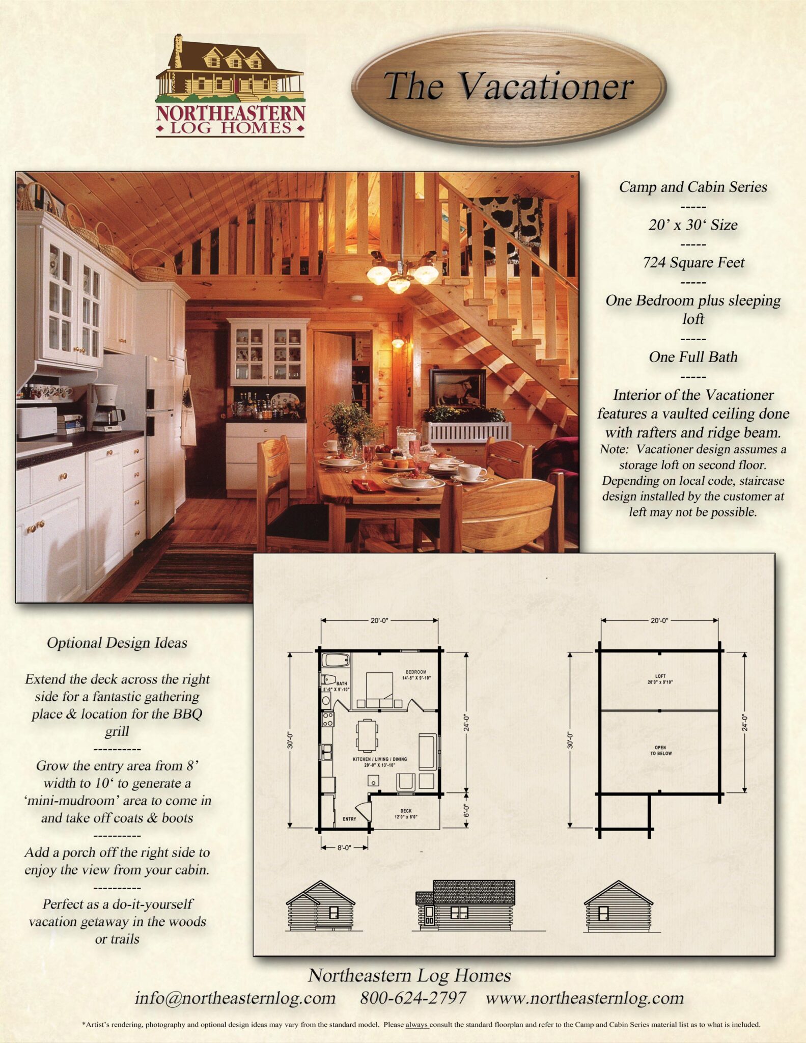 The Vacationer | Northeastern Log Homes, image size:1583x2048